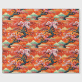 着物日本の織の巻き付き ラッピングペーパー (フラット)