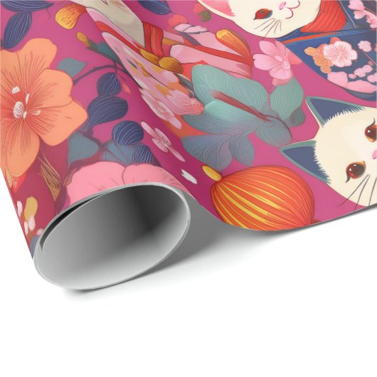 着物日本の織の巻き付き ラッピングペーパー (ロールコーナー)