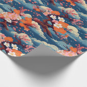 着物日本の織の巻き付き ラッピングペーパー (角)