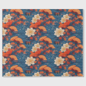 着物日本の織の巻き付き ラッピングペーパー (フラット)