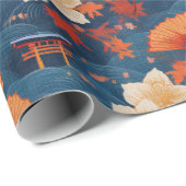 着物日本の織の巻き付き ラッピングペーパー (ロールコーナー)