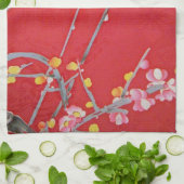 着物日本の織ブルーバード キッチンタオル (折り畳み)