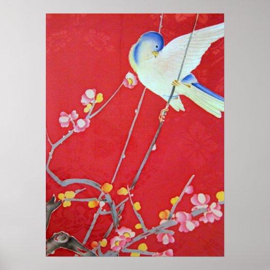 着物日本の織ブルーバード ポスター (正面)