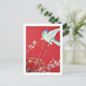 着物日本の織ブルーバード ポストカード (スタンド正面)