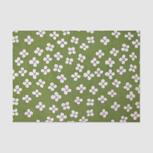 着物日本の織物、花柄 薄葉紙 (正面)