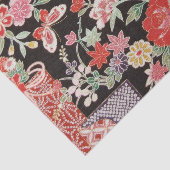 着物日本の織物、花柄 薄葉紙 (詳細)