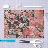 着物日本の織物、花柄 薄葉紙 (クラフト)