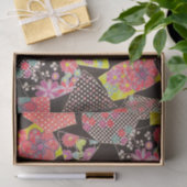 着物日本の織物、花柄 薄葉紙 (ギフト)