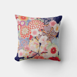 着物日本の織物、花 クッション