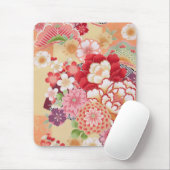 着物日本の織物、花 マウスパッド (マウス)