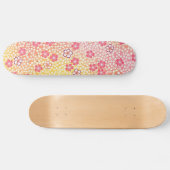 着物日本の織、さくらんぼ花柄 スケートボード (横)