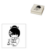 着物日本の芸者の色目 ラバースタンプ (押印)