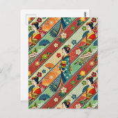 着物日本の ポストカード (正面/裏面)