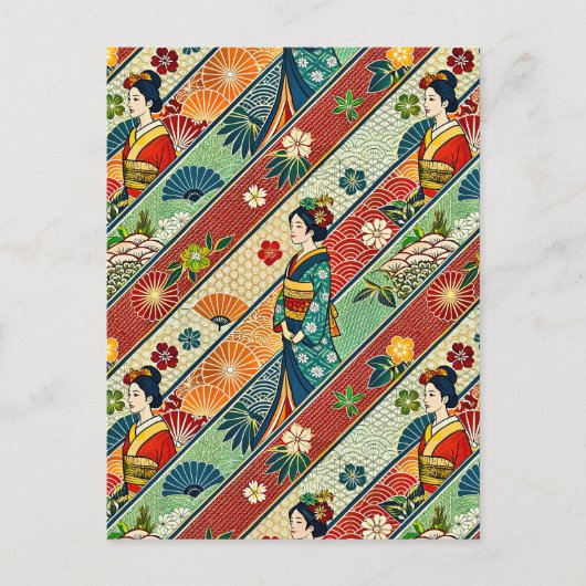 着物日本の ポストカード (正面)