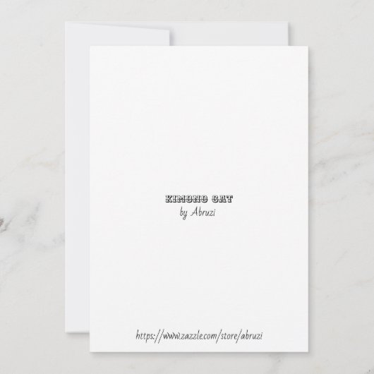 着物猫 サンキューカード (裏面)