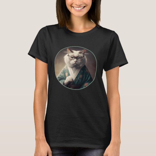 着物空手の猫日本の Tシャツ (正面)