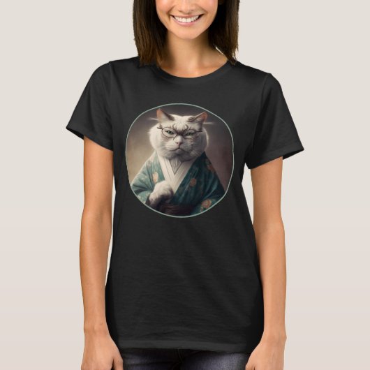 着物空手の猫日本の Tシャツ (正面)