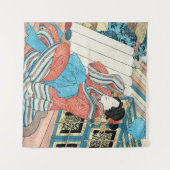 着物舞妓芸者の東洋婦人 タペストリー (正面(横))