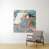 着物舞妓芸者の東洋婦人 タペストリー (インサイチュ)