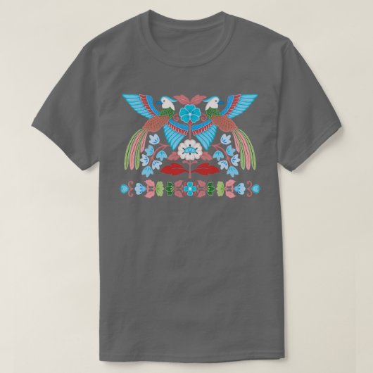 着物鳥コバルト Tシャツ (デザイン正面)