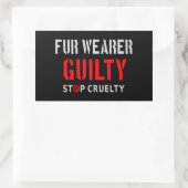 着用者の有罪 長方形シール (バッグ)