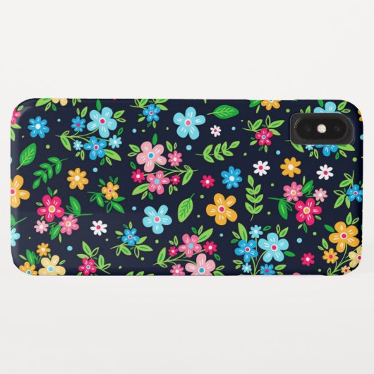 着色かわいらし花柄 Case-Mate iPhoneケース (裏面(横))