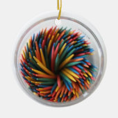 着色されたつまようじのオーナメント セラミックオーナメント (正面)