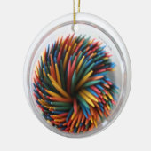 着色されたつまようじのオーナメント セラミックオーナメント (左)