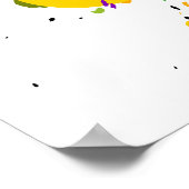 着色されたインクのスプラット ポスター (角)