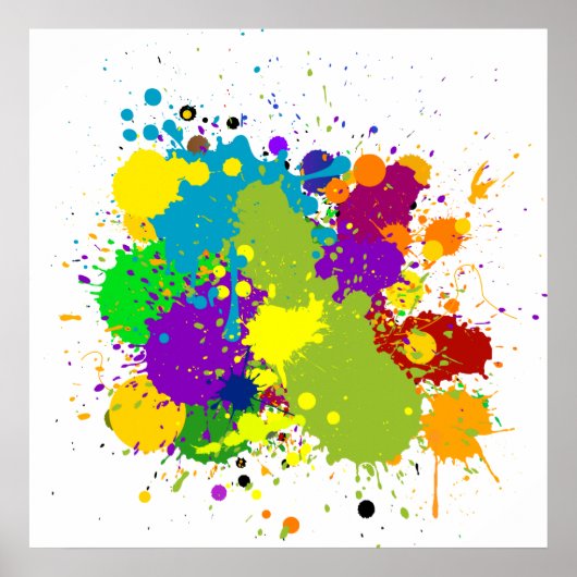 着色されたインクのスプラット ポスター (正面)