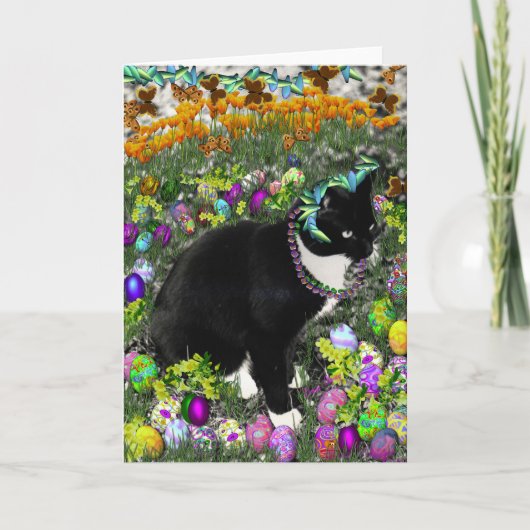 着色されたイースターエッグのための狩りのそばかす シーズンカード (正面)