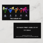 着色されたカクテルの名刺 名刺 (正面/裏面)