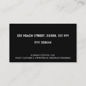 着色されたカクテルの名刺 名刺 (裏面)