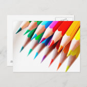 着色されたカラフルな虹は写真を書きます ポストカード (正面/裏面)