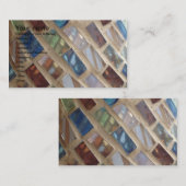 着色されたガラスモザイクを切って下さい 名刺 (正面/裏面)