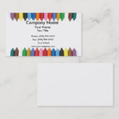 着色されたクレヨンのボーダー 名刺 (正面/裏面)