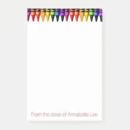 着色されたクレヨンの水彩画 ポストイット