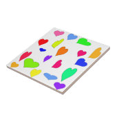 着色されたハートのタイル タイル (側面)