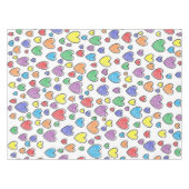 着色されたハート テーブルクロス (正面(横))