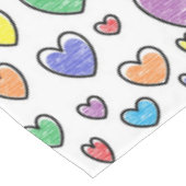 着色されたハート テーブルクロス (アングル)