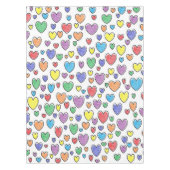 着色されたハート テーブルクロス (正面)