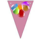 着色されたパーティーの気球 バンティングフラッグ (第1の旗)
