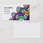 着色されたヒツジの名刺 名刺 (正面/裏面)