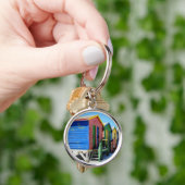 着色されたビーチ小屋 キーホルダー (手)