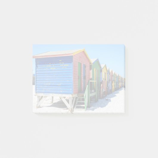 着色されたビーチ小屋 ポストイット (正面)