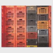 着色されたプラスチック貯蔵容器 ラッピングペーパー (フラット)