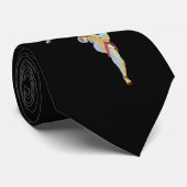 着色されたベルトによって蹴る空手 ネクタイ (ロール)