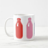 着色されたミルクのマグ コーヒーマグカップ (左)