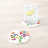 着色された卵および花が付いているイースター木 コースター (側面)