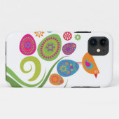 着色された卵および花が付いているイースター木 Case-Mate iPhoneケース (裏面(横))